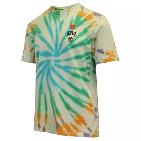 Element x Star Wars Men's T-Shirt White Multicolor Tie-Dye Size S/P​​​​ - Picture 2 of 10
